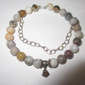 NEW BRACELET OPAL & SILVER CHAIN